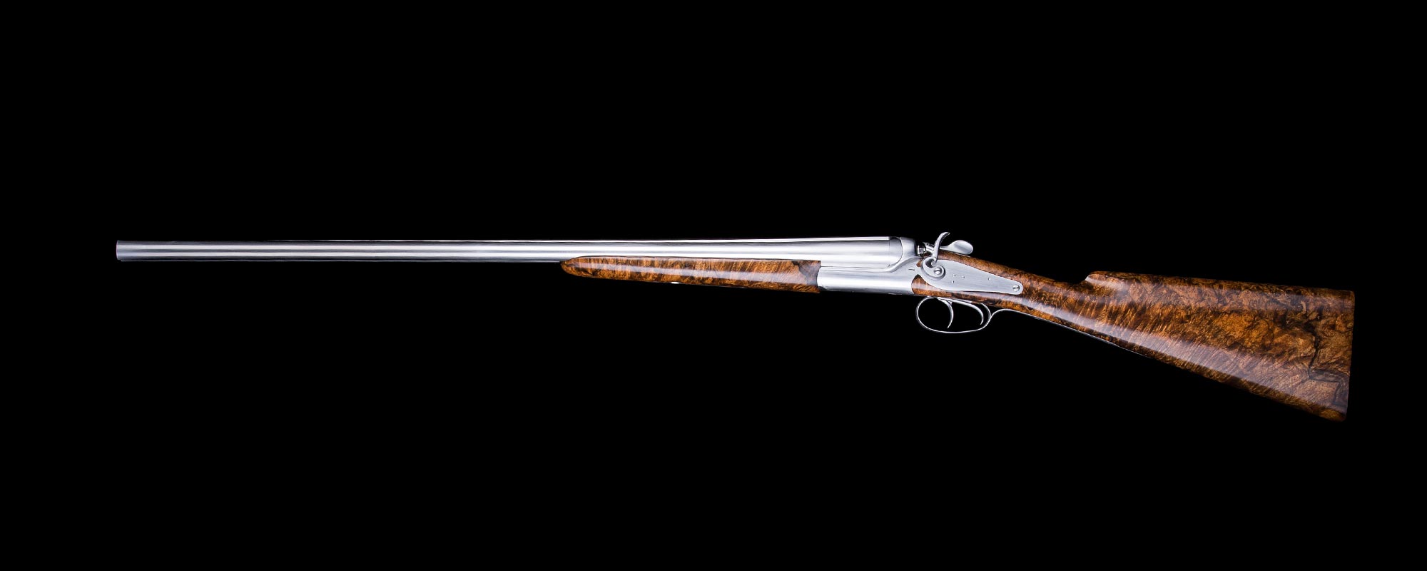 LUDWIG BOROVNIK GUNS AND RIFLES Hammer double barrel shotgun